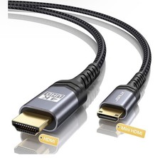 JSAUX Mini HDMI to HDMI Cable 6FT, Aluminum Shell, Braided High Speed 4K 60Hz