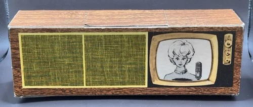 Vintage 1962 Barbie Dreamhouse Furniture Record Player Stereo Console Cabinet