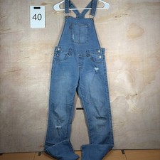 Levi'S Overalls Girls 14 28x28 Slim Adjustable Straps Stretch Denim Blue