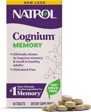 Natrol Cognium Memory, Brain Health Supplements for Adults, Brain Memory