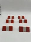 Vintage Playmobil Red And White Barrier Replacement Lot Of 6