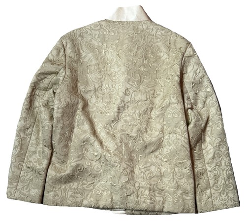 Shanghai Tang Cappotto Collo Mandarino Giacca Bottoni Donna Med Taglia Rame/Oliva CL0 - Foto 4 di 7