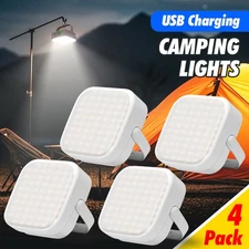 1-4x 64 LED Rechargeable Solar Camping Lamp Tent Light Hiking Lantern Emergency