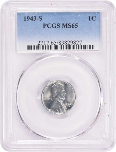 1943-S Steel Lincoln Cent MS65 PCGS
