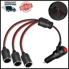 3Way Car Cigarette Lighter Splitter Charger Power Socket Adapter 12v Auto Outlet
