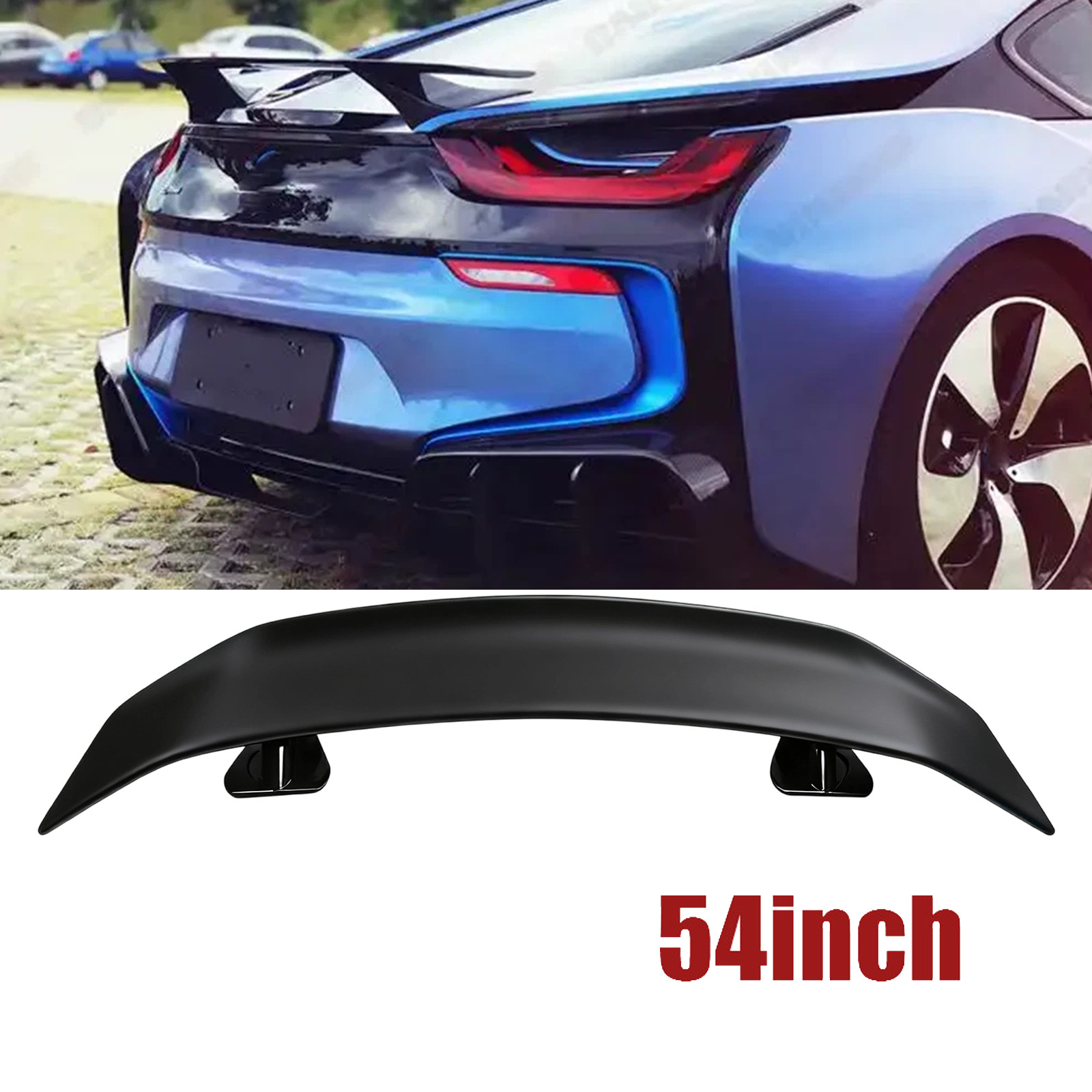Matte Black 54" Rear Trunk Spoiler Lip Wing Racing For BMW i8 2014- 2019