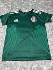 Mexico 2018 Boys Home Jersey Size Large - Green Original Home Player Version