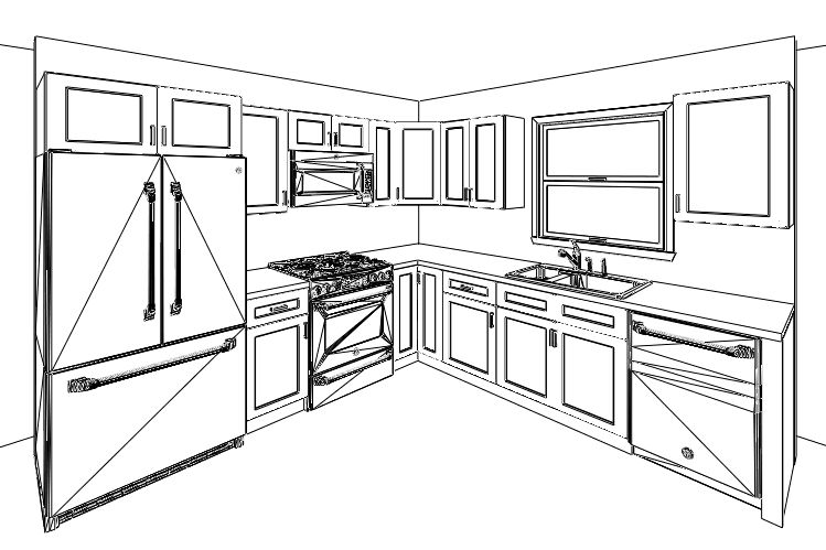 All Wood RTA 10X10 Classic Legacy Sea Shaker Navy Blue Kitchen Cabinets ...