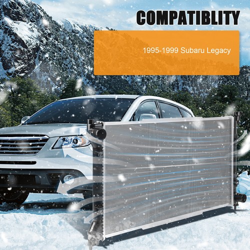CU1839 Silver Aluminum Radiator Assembly Fits 1995-1999 Subaru Legacy 2.2L 2.5L - Picture 6 of 14