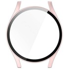 Schutzhülle mit Glas für Galaxy Watch 7 44 mm Bizon Case Cover Futeral Satinrosa
