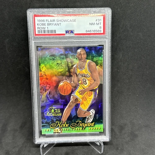 1996-97 Fleer Flair Showcase Row 1 Rookie Kobe Bryant #31 Graded PSA 8 LA Lakers