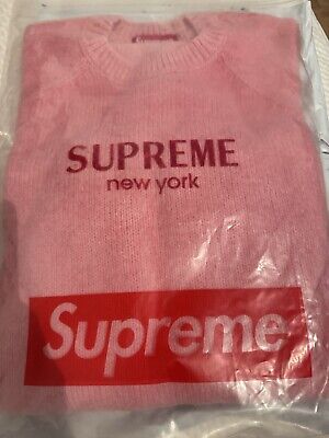 Suprem Flocked Logo Sweater Pink FW24 Size Large | eBay Suprem Flocked Logo Sweater Pink FW24 Size Large | eBay