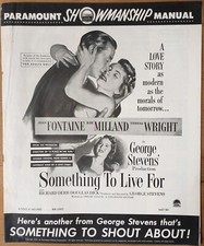 SOMETHING TO LIVE FOR, Joan Fontaine, Ray Milland,1952, Pressbook 515