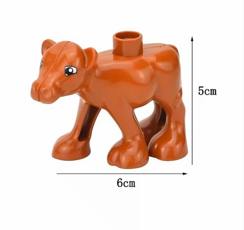 Animales de ladrillo grandes compatibles con Duplo granja zoológico bosques animales salvajes dinosaurios - Imagen 8 de 47
