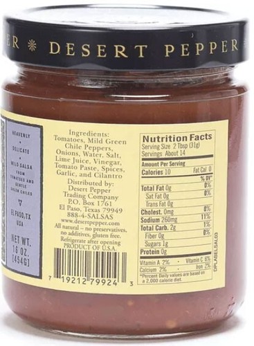 Desert Pepper Salsa Divino - Mild - 16 oz - Picture 3 of 3