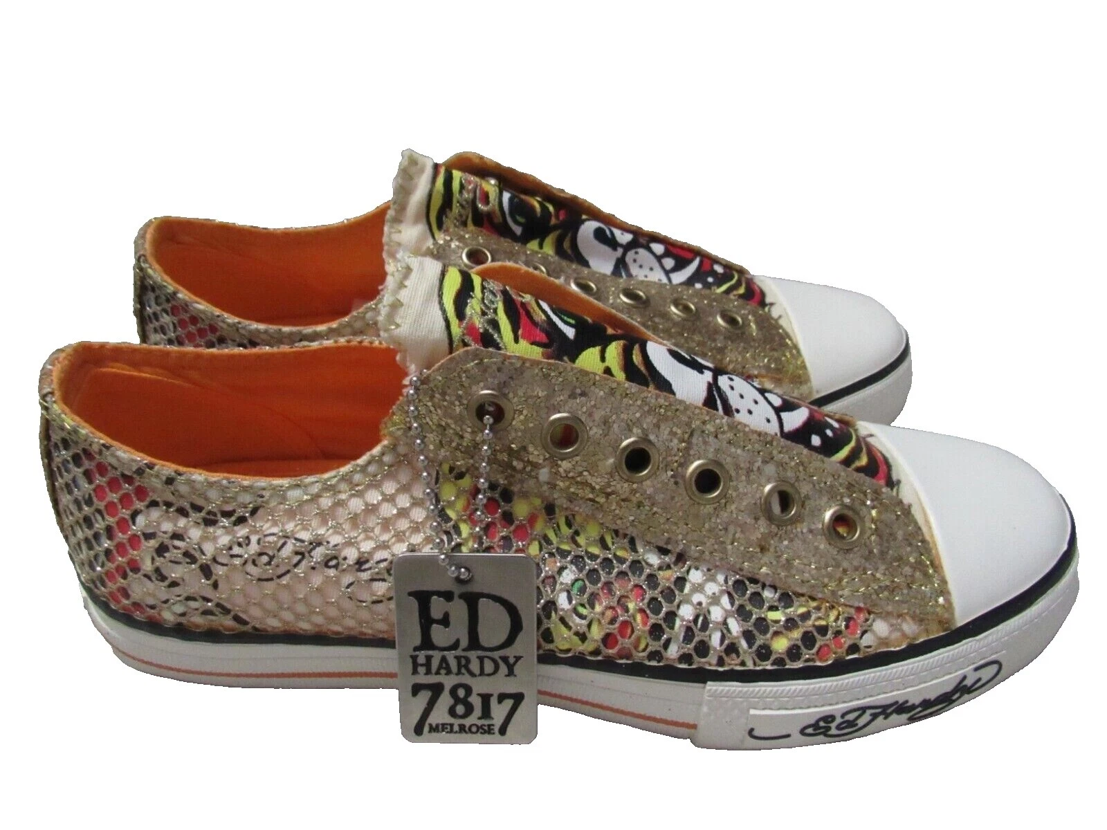 Ed Hardy Glitter Athletic Shoes for Women