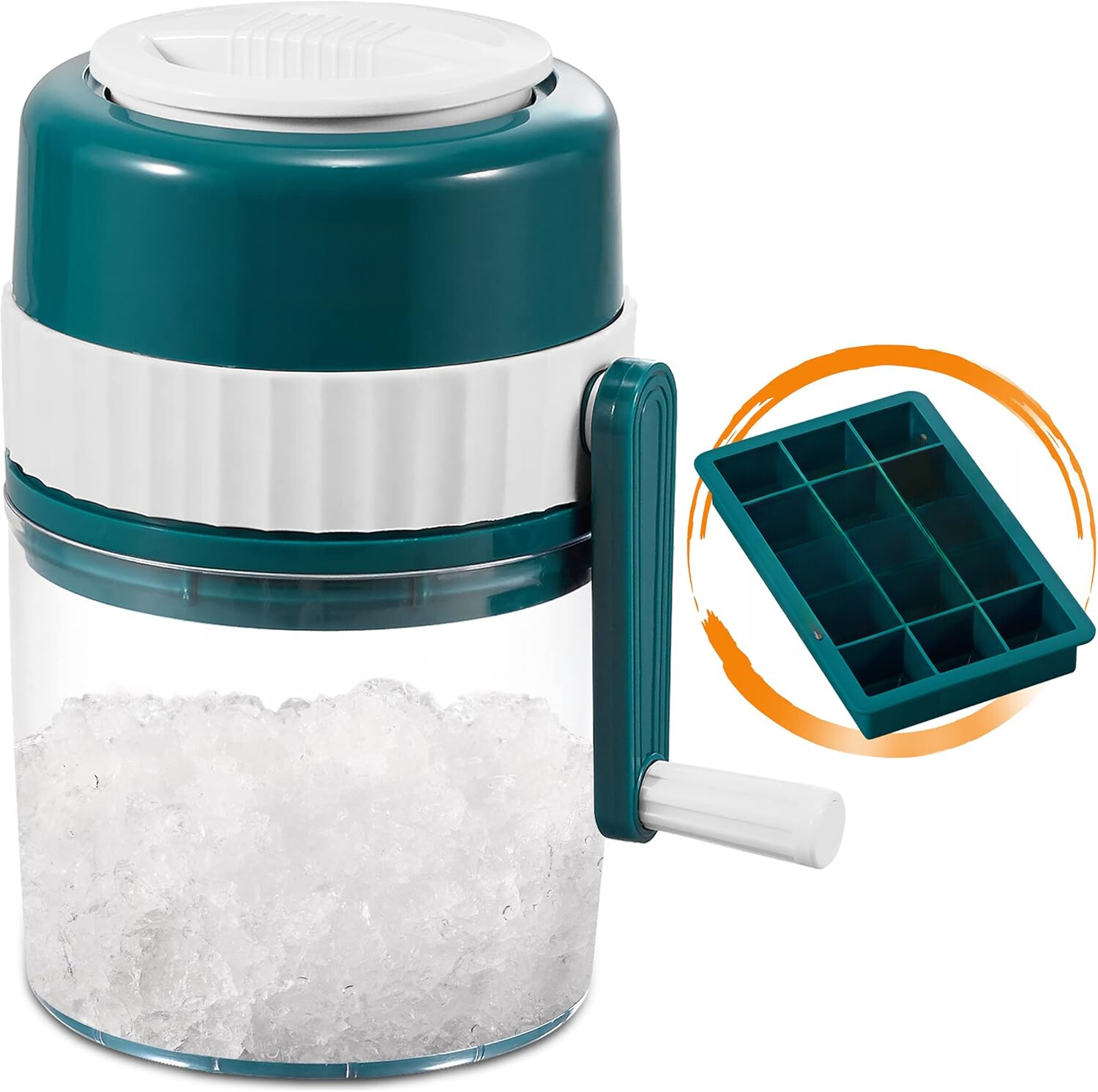 Portable BPA-Free Ice Shaver Machine with 2 Free Trays for Snow Cones and Slushies-image