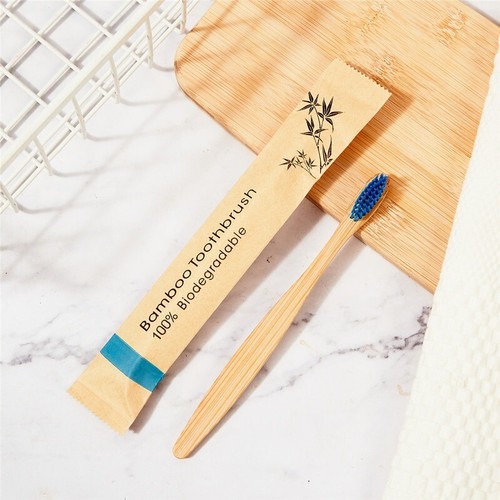 10Pcs Medium-Bristle Bamboo Toothbrush Health Wood Teeth Brush Fibre Wooden Hand - Picture 18 of 41