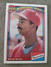 1991 Topps Bazooka Shining Stars Willie McGee #11