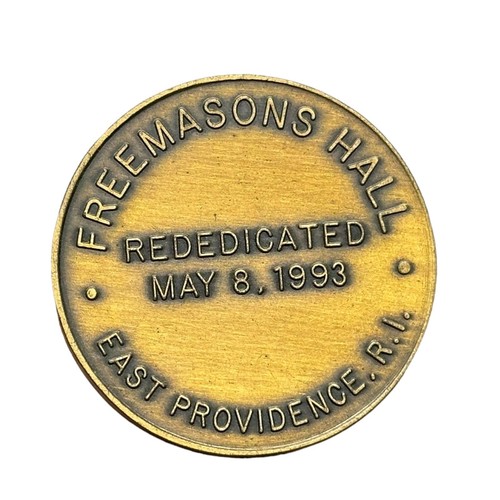 Vintage Freemason Hall Pocket Coin Token Rededication 1993 East Providence RI - Picture 2 of 2