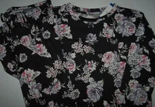 NWT FN Flora Nikrooz Gray/White/Pink FLORAL Knit Pajama/Lounge Set L POCKETS