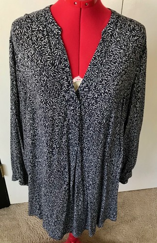 Morris \u0026 Co H\u0026M Blue Willow Tunic US 14 