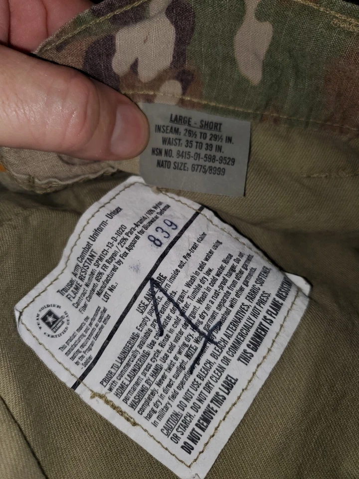 БРЮКИ MULTICAM OPC BATTLE FR - Много размеров - Огнестойкие FR Cargo USGI - Б/у - Изображение 3 из 3