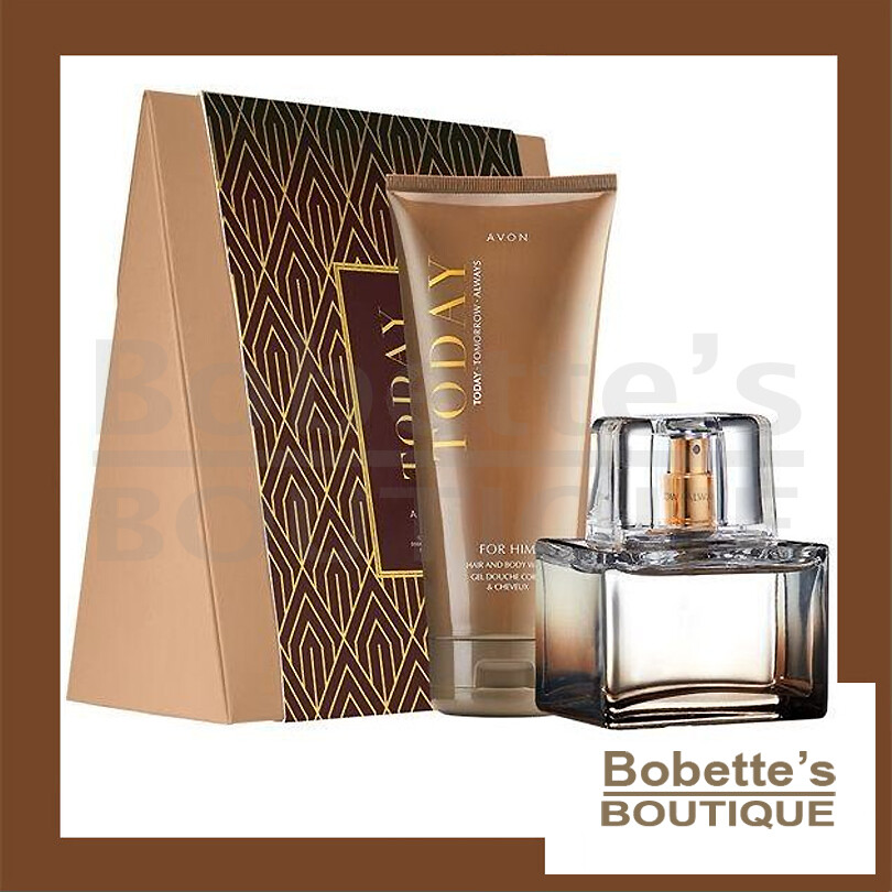 TODAY AVON COFFRET CADEAU pour LUI, Parfum Homme Boisé avec Gel Douche Parfumé