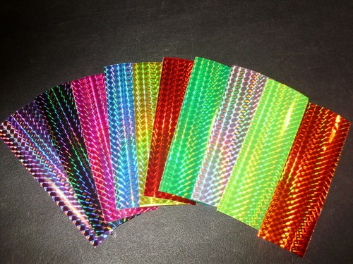 PACK de 10 cinta de señuelo de pesca de color prisma de 2" x 6" en 11 colores - Imagen 12 de 12