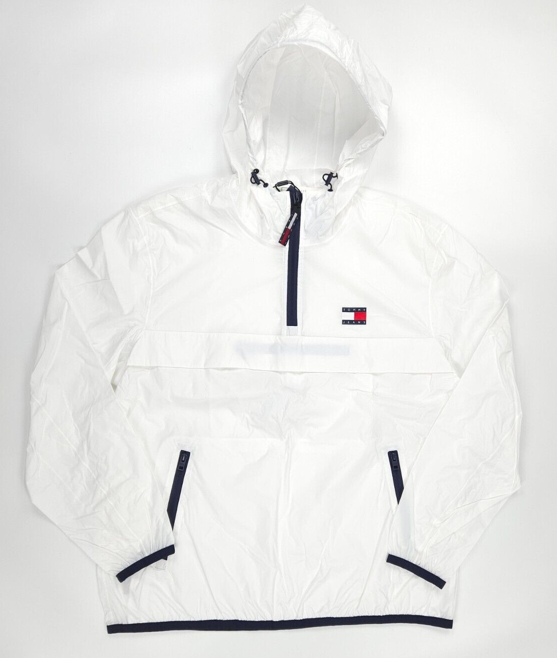 Chaqueta de lluvia para hombre Tommy Hilfiger packable tech chicago popover white