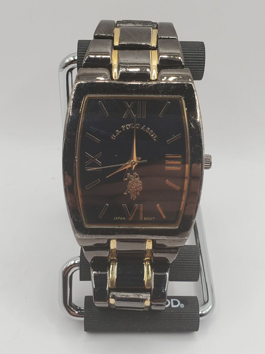 U.S. Polo Men's Quartz Watch 36mm Rectangle Gold/Black Tone U.S. Polo Men's Quartz Watch 36mm Rectangle Gold/Black Tone