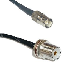 RFC195 BNC FEMALE to UHF Female BULKHEAD Coax RF Cable USA-Ship Lot
