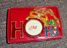 Michaels Ho Ho Ho Picture Frame Christmas Ornament Metal New in Box