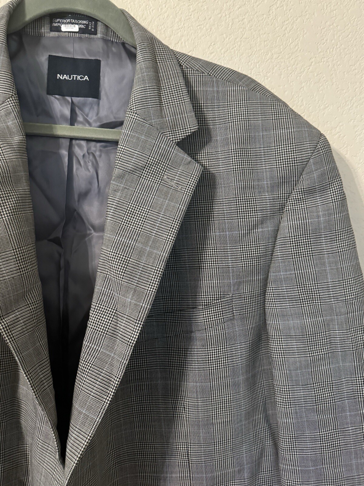 Nautica Light Gray Two-Button Lightly Structured … - image 2