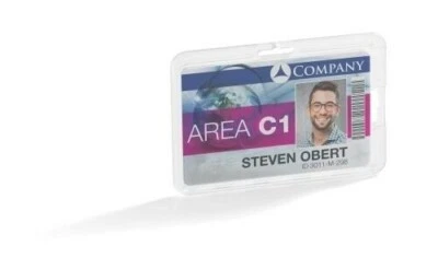 DURABLE Kartenhalter Ausweishalter Ausweishülle 54x87mm für permanenten Verbleib