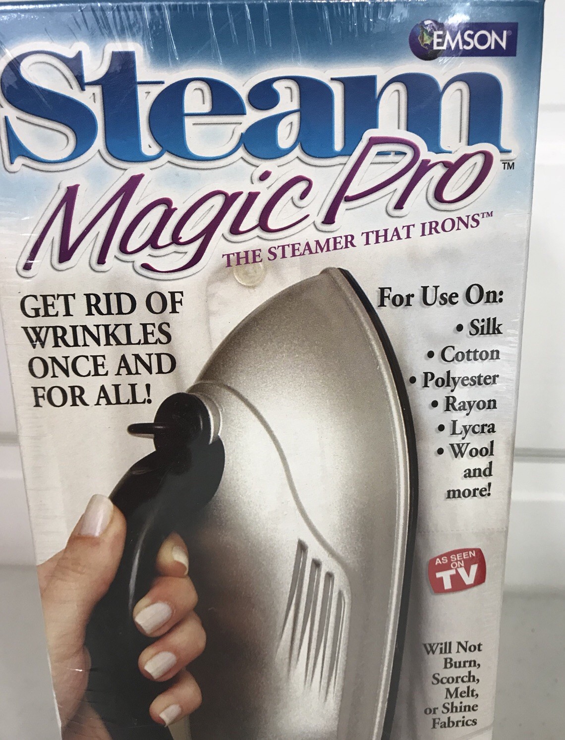 Emson Steam Magic Pro Fabric Steamer Silk Cotton Polyester Rayon Lycra ...
