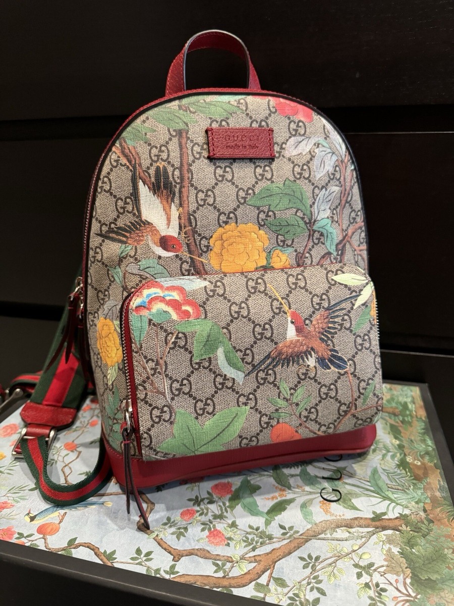 GUCCI GG Supreme Monogram Tian Web Small Backpack | eBay GUCCI GG Supreme Monogram Tian Web Small Backpack | eBay