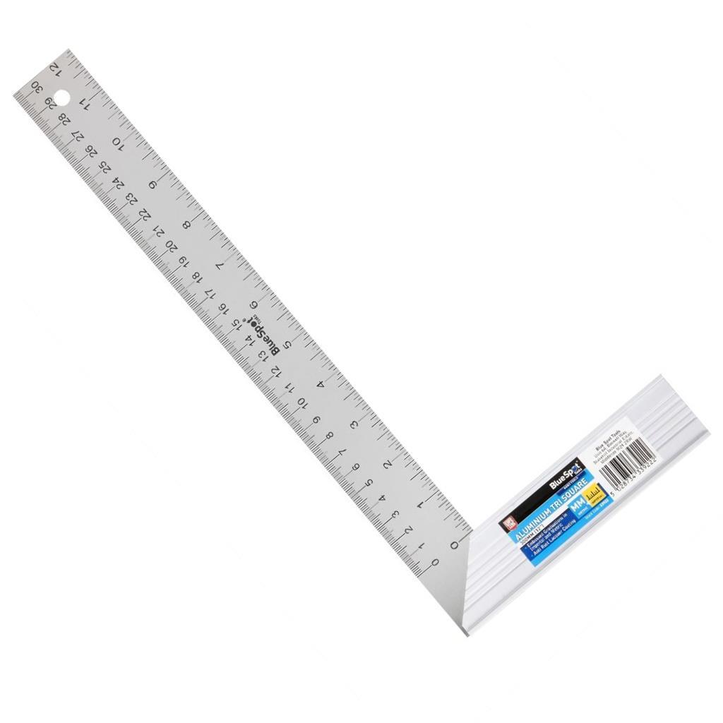 BlueSpot Engineers Right Angle Polished Try Steel Machinist Square 12"" 300mm