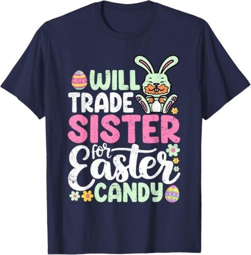 Will Trade Sister For Easter Candy Funny Boys Toddler Kids T-Shirt Hoodie - Picture 6 of 14