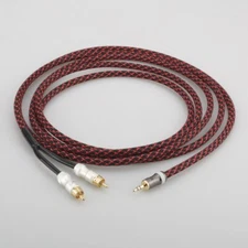 3.5mm Male to Dual RCA Audio Cable AUX Cord for Smartphones Tablets Speaker HDTV
