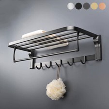 24 inch Stainless Steel Towel Rack Holder Wall Mounted Bathroom Shelf Storage