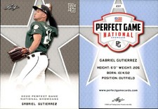 GABRIEL GUTIERREZ 2020 LEAF PERFECT GAME NATIONAL SHOWCASE ROOKIE CARD #237