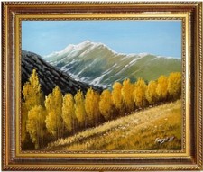 Ölbild Berglandschaft, Herbstlandschaft, HANDGEMALT Format: ca 30x40cm