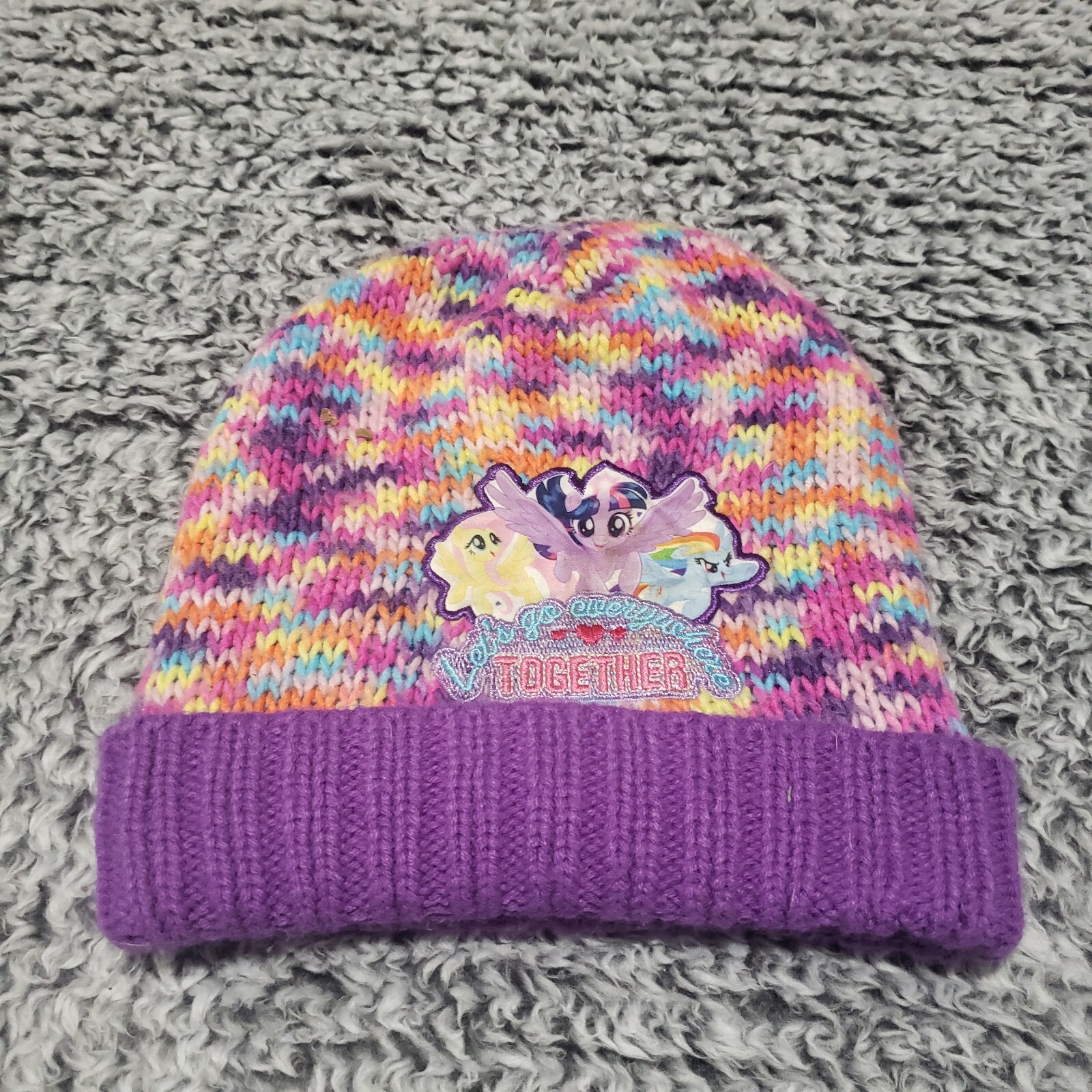 Cappello invernale My Little Pony berretto viola Lets Go Everywhere Together film per ragazze