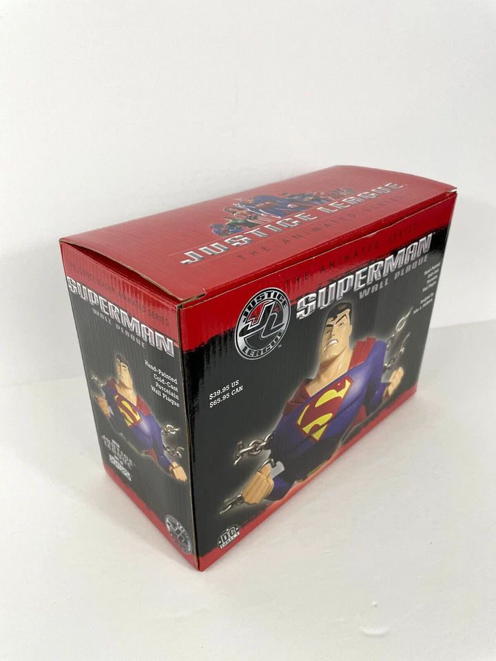 Placa de pared de porcelana pintada a mano animada de Superman de DC Direct Justice League Foto 3 de 4