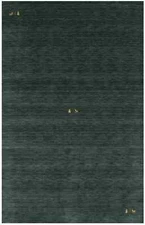 Handmade Dark Green Gabbeh Modern Rug Tribal Style Kids Room Floor Carpet 6X9 ft