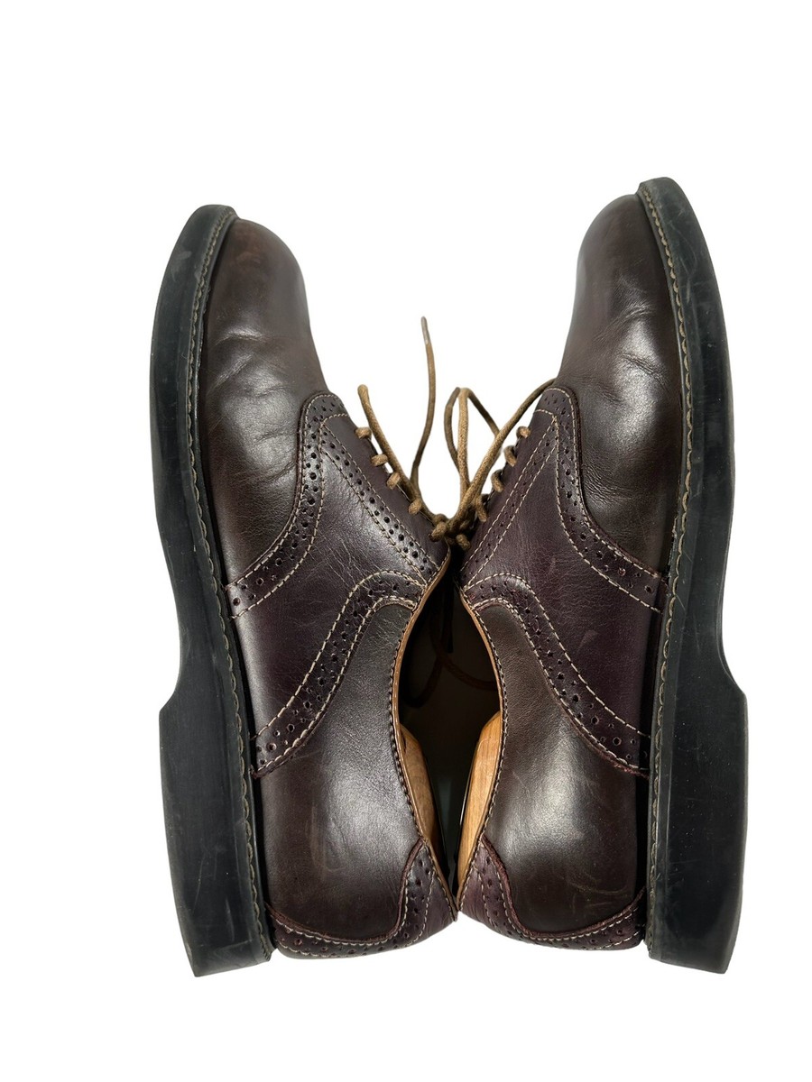 G.H. BASS Drew Mens Size 8 M Derby Brown Leather Tie Casual  display picture 1