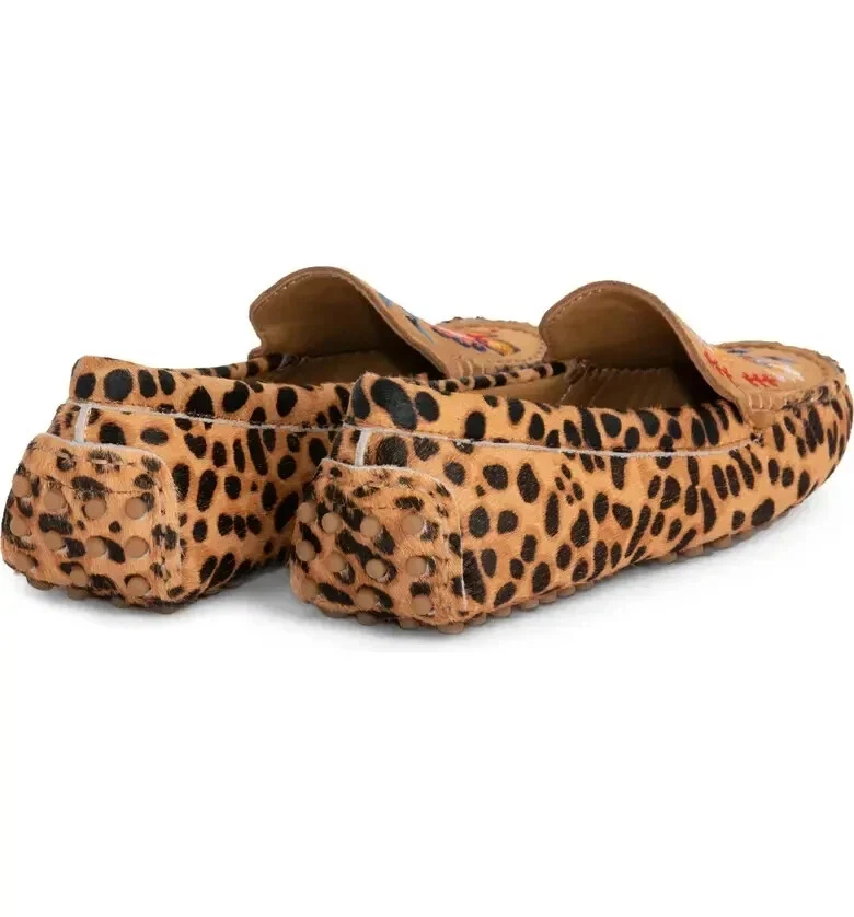 Mocasines de pelo de becerro bordados de leopardo Taline talla 6 JOHNNY WAS sin cordones + bolsa antipolvo Foto 4 de 4