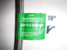 Faucet Supply Line 16'x3/8"x1/2"