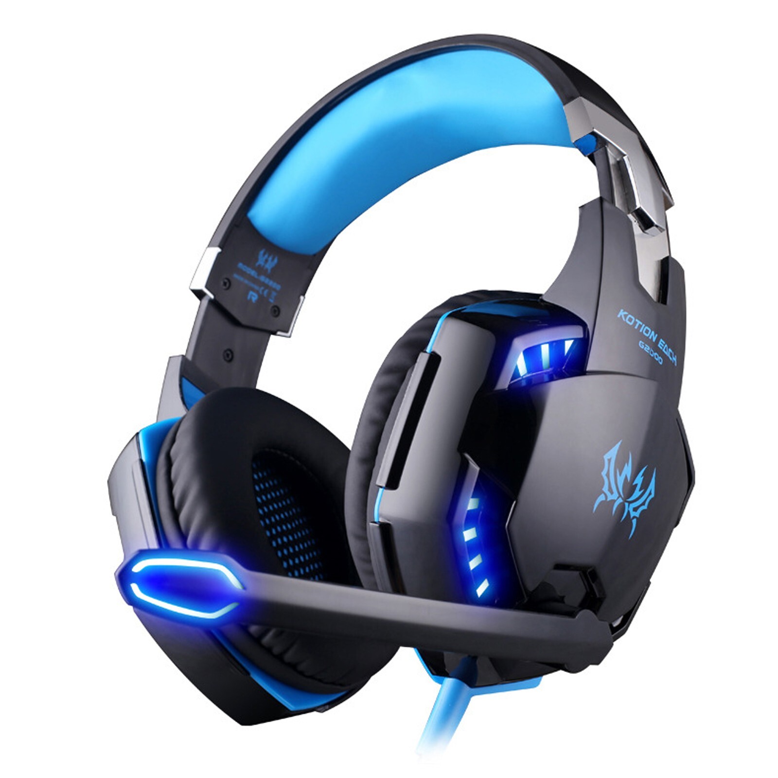 Gaming Headset Mic LED Headphones Stereo Bass Surround For PC Xbox One PS4 3.5mm-image